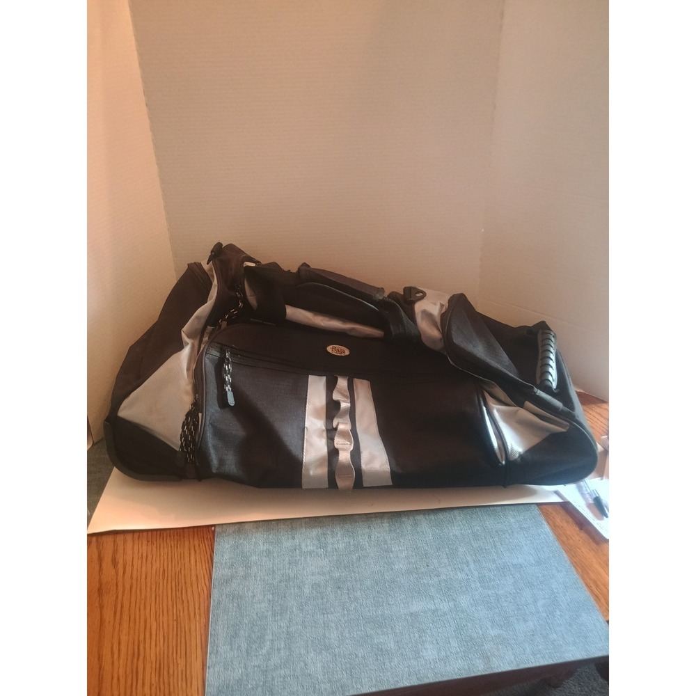 Bass 27x13 Extra Large travel Duffle Pull Alongblue & Black Multi Pockets